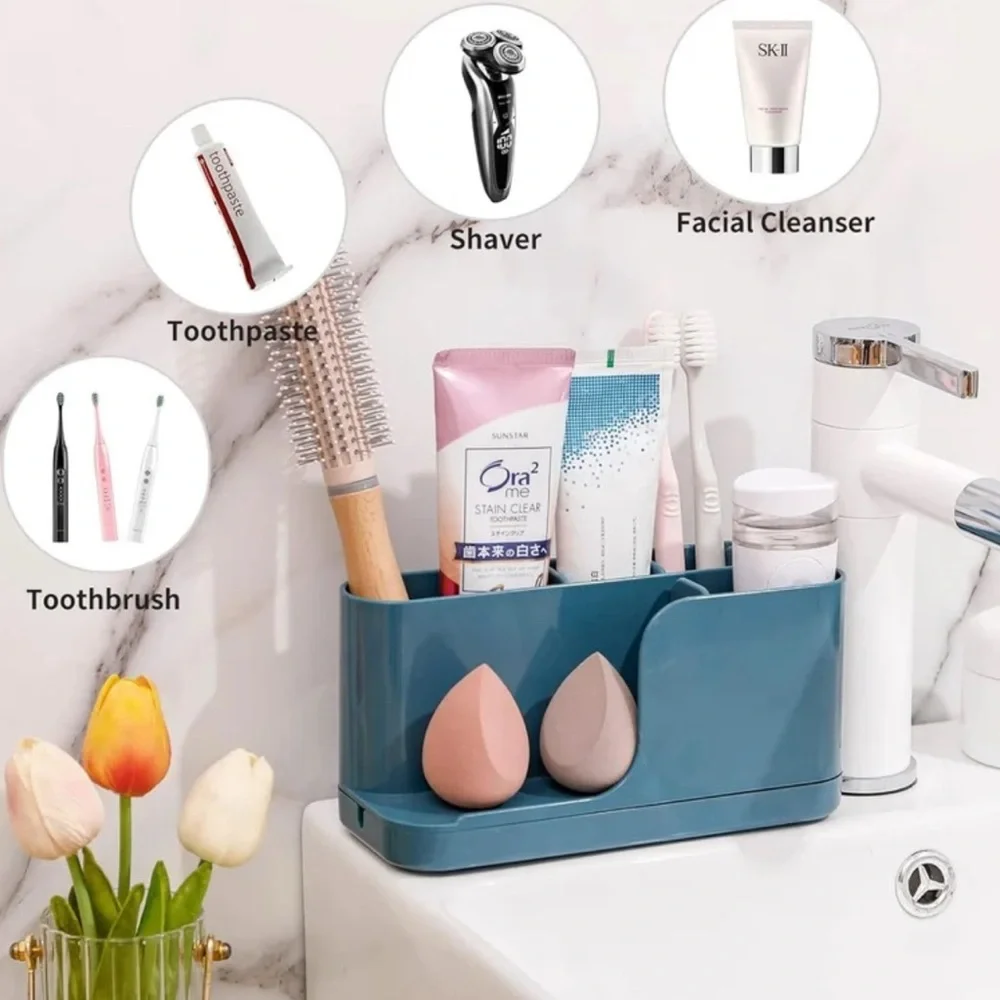 BNWT Blue Green Teal Makeup Brush Organizer DIY Setup Multiple Options Storage